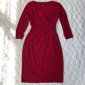 STUNNING red midi dress